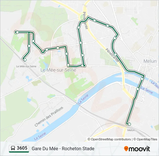 3605 Bus Line Map