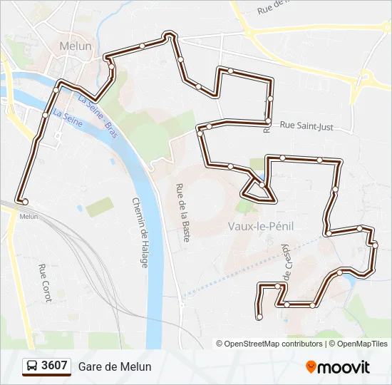 3607 Bus Line Map