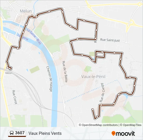 3607 Bus Line Map