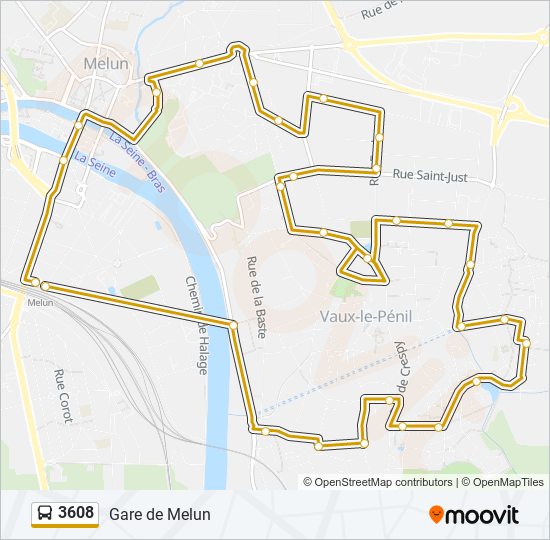 3608 bus Line Map