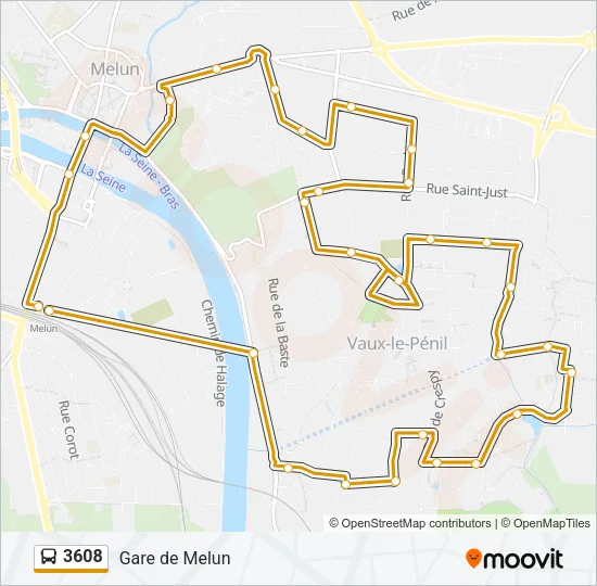3608 Bus Line Map
