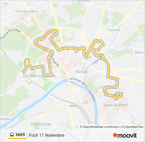 3609 Bus Line Map