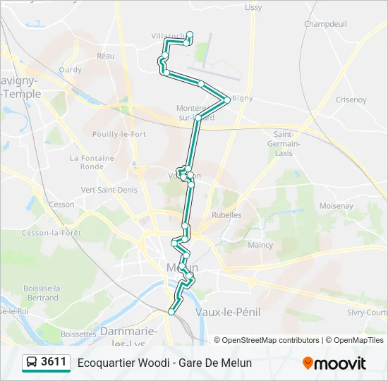 3611 Bus Line Map