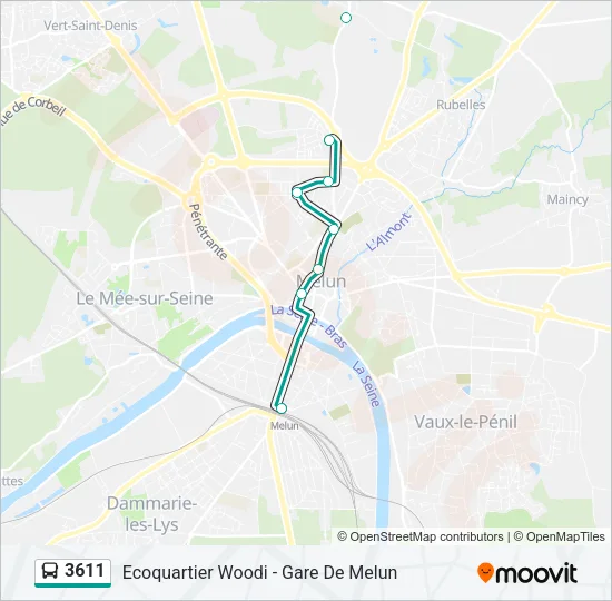 3611 Bus Line Map
