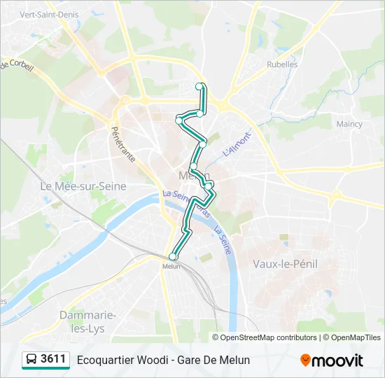 3611 Bus Line Map