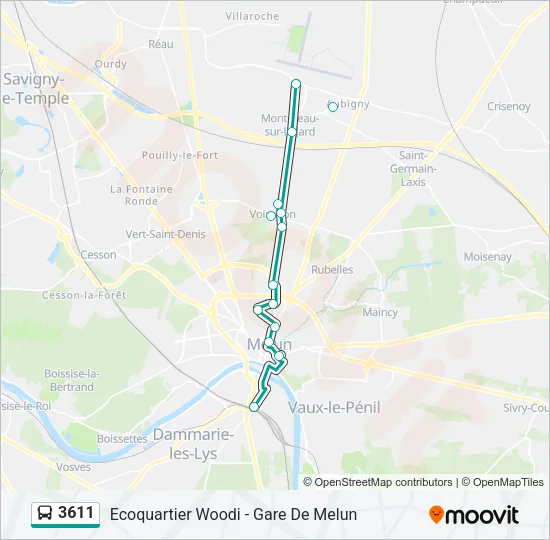 3611 Bus Line Map