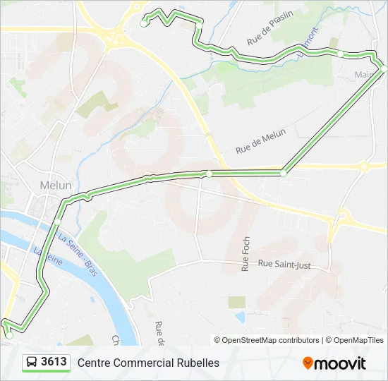 3613 Bus Line Map