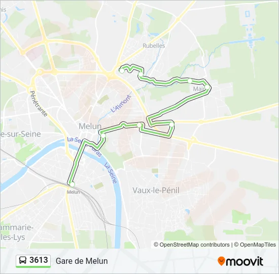 3613 Bus Line Map