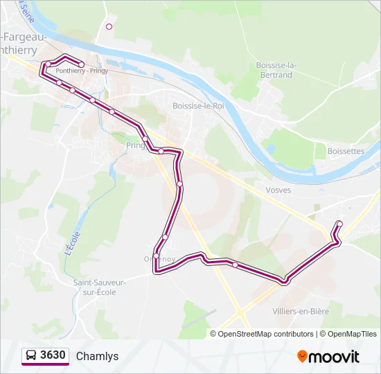 3630 Bus Line Map