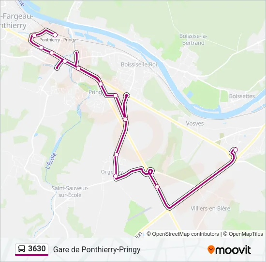 3630 Bus Line Map