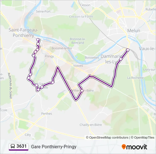 3631 Bus Line Map
