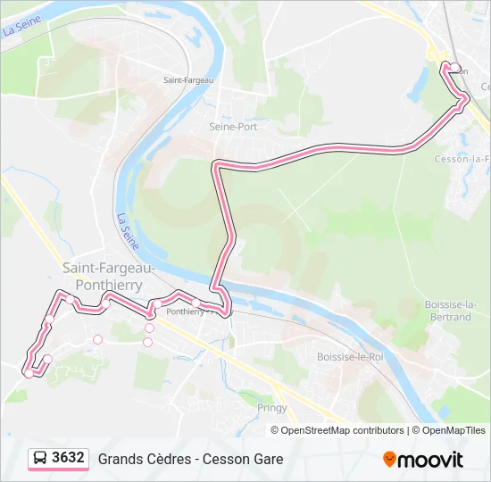3632 Bus Line Map