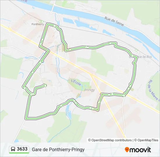 3633 Bus Line Map