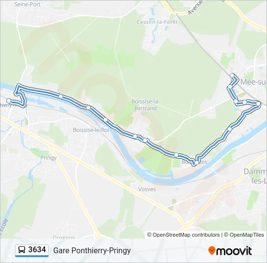 3634 Bus Line Map