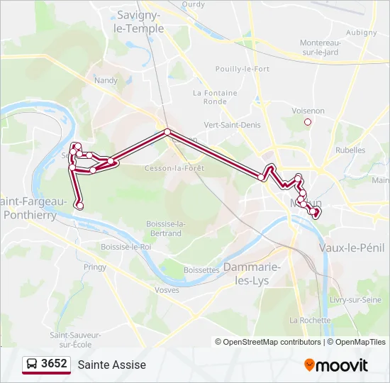 3652 Bus Line Map