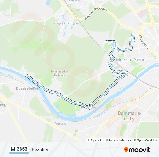 3653 Bus Line Map