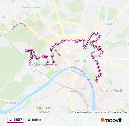 3657 Bus Line Map