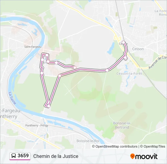 3659 Bus Line Map