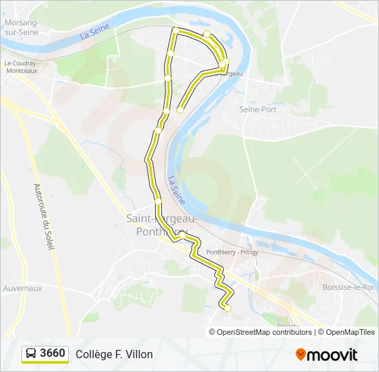 3660 Bus Line Map