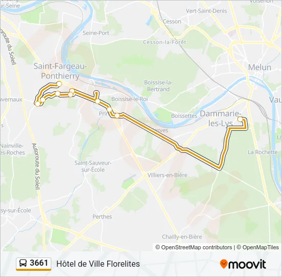 3661 Bus Line Map