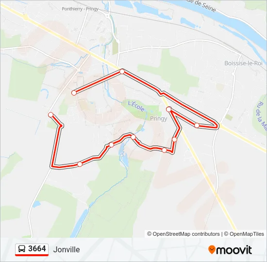 3664 Bus Line Map
