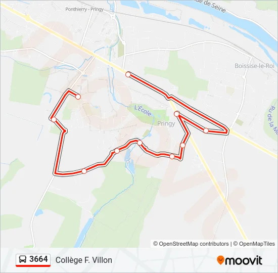 3664 Bus Line Map