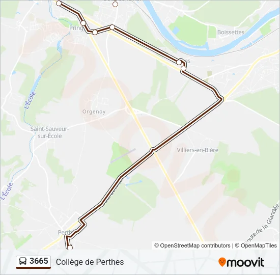 3665 Bus Line Map