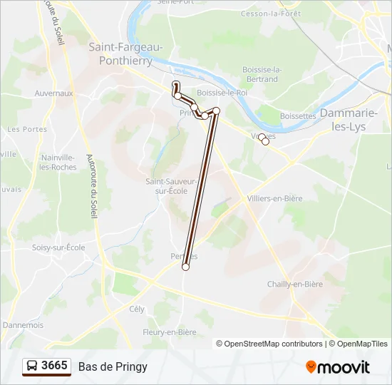 3665 Bus Line Map