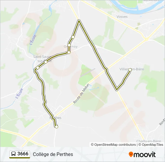 3666 Bus Line Map