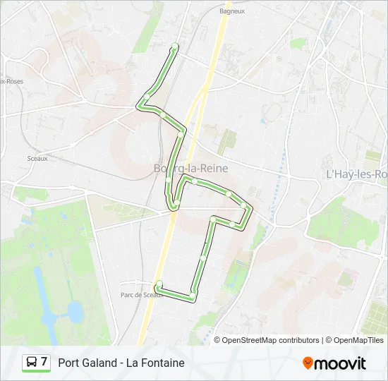 7 Bus Line Map