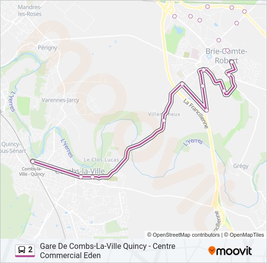 2 Bus Line Map