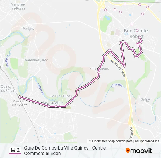 2 Bus Line Map