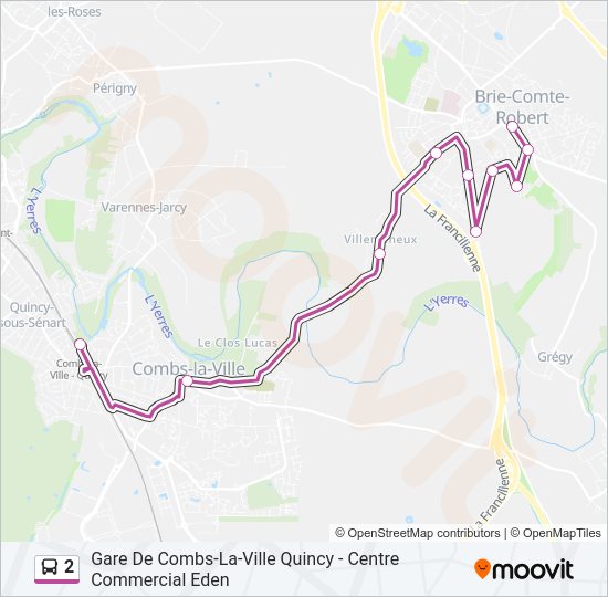 2 Bus Line Map