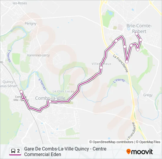 2 Bus Line Map