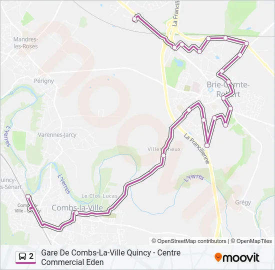 2 Bus Line Map