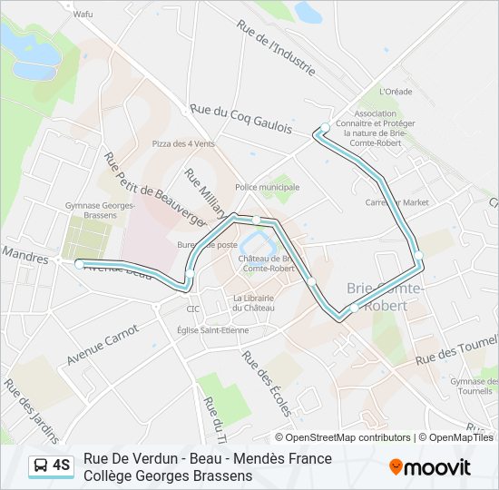 4S Bus Line Map