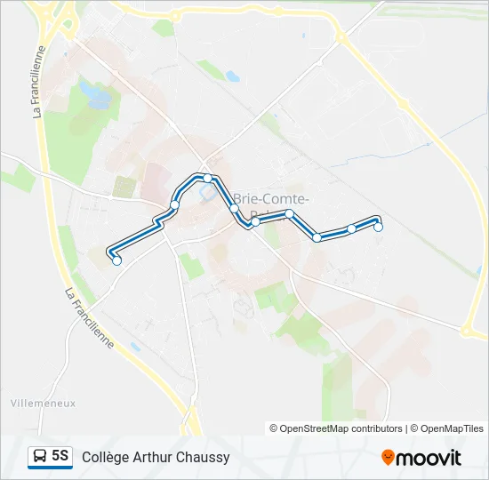 5S Bus Line Map