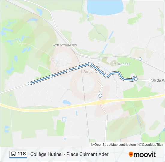 11S Bus Line Map