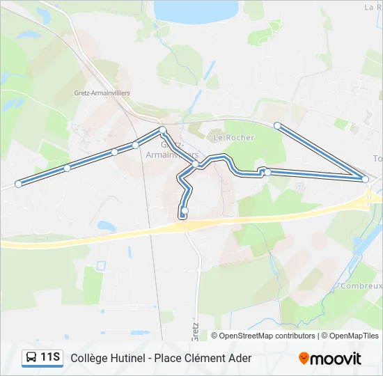 11S Bus Line Map