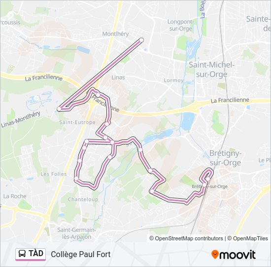 TÀD Bus Line Map
