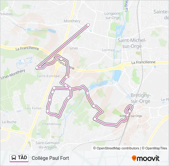 TÀD Bus Line Map