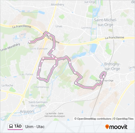 TÀD Bus Line Map