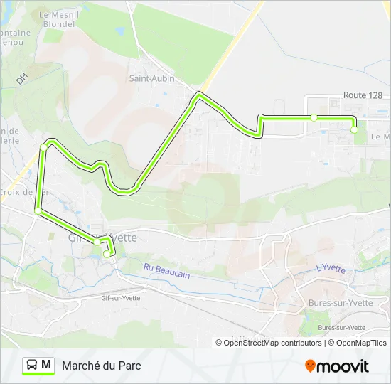 M Bus Line Map
