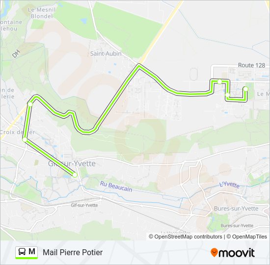 M Bus Line Map