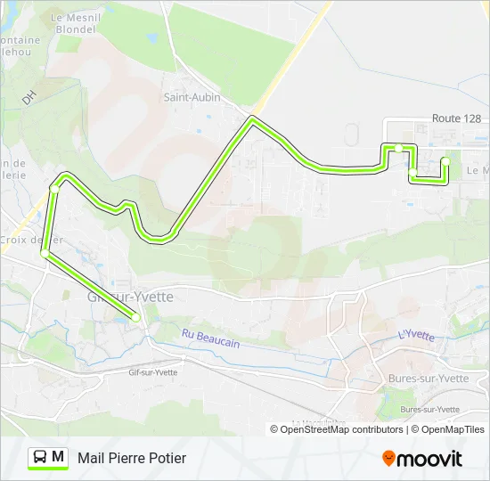 M Bus Line Map