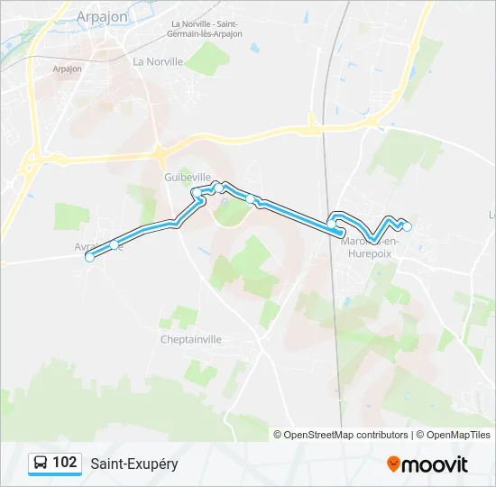102 Bus Line Map