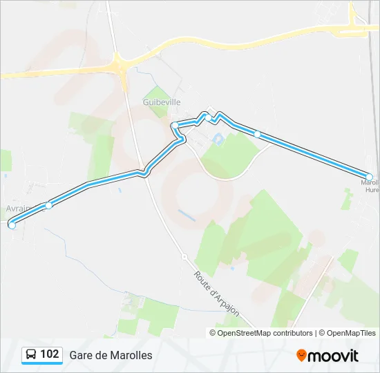 102 Bus Line Map