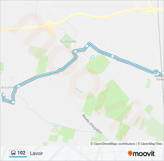 102 Bus Line Map