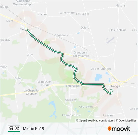 32 Bus Line Map