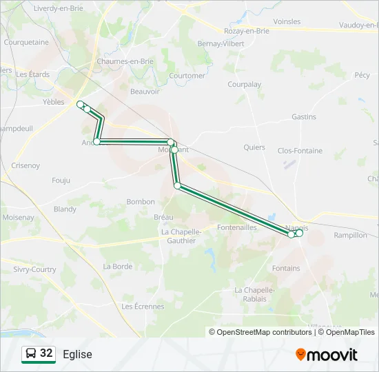 32 Bus Line Map